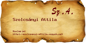 Szolcsányi Attila névjegykártya