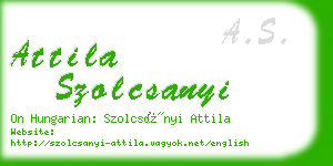 attila szolcsanyi business card